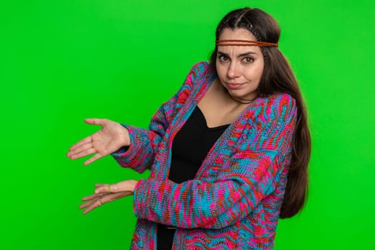 Woman raising hands asking what why reason of failure, demonstrating disbelief irritation by troubles trendy social media meme anti lifehacks ridicules people who complicate simple tasks for no reason