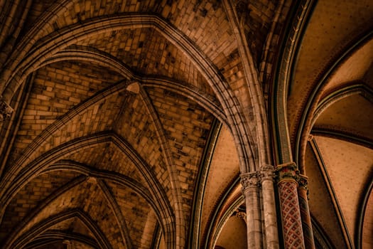 Bordeaux Cathedral inside, Roman Catholic Saint Andrew church. Famous Bordeaux tourist sigthseen building.