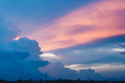 PINK cloud SUNSET EVENING LARGE GREATE.