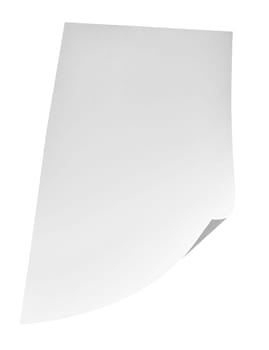 close up of flying papers on white background