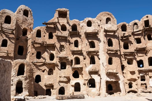 Qasr in Kabaw, Libya, Africa. Ancient Fortified Berber Granary