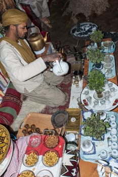 Ghadames, Libya - 11/03/2006: A quaint tee shop in the ancient white city of Ghadames