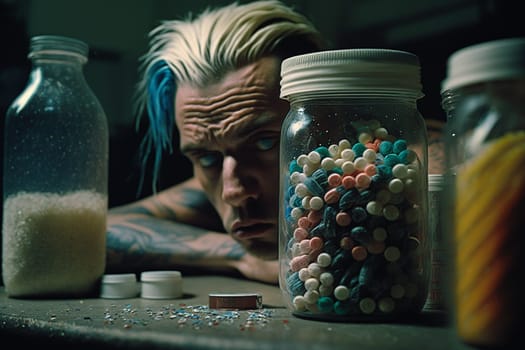 The big social problem and disease of catching a buzz. Stop, no drugs. Dependence and addiction. Addictive substances, alcohol, cigarettes and drugs. health cocaine heroin cannabis and pills.