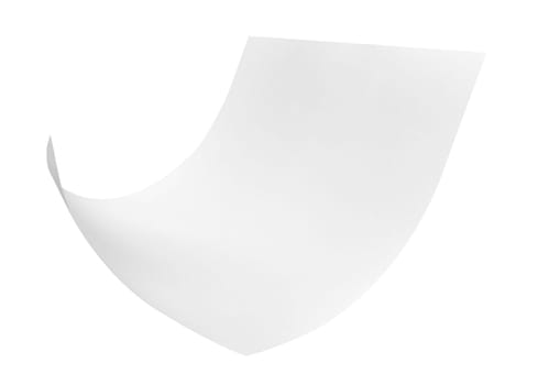 close up of flying papers on white background