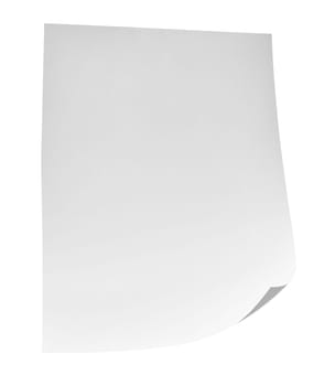 close up of flying papers on white background