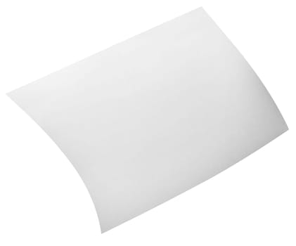 close up of flying papers on white background