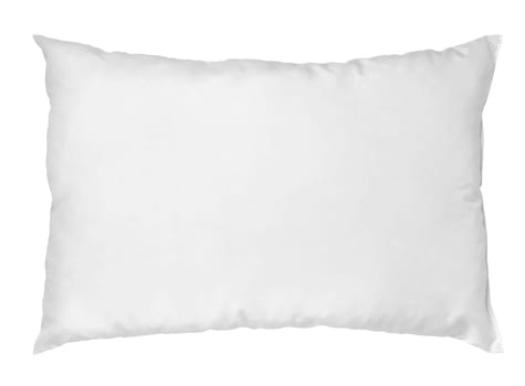 close up of a white pillow on white background