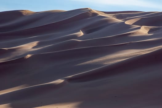 The orange dunes of the libyan Sahara desert