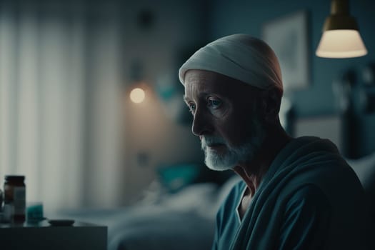 Oncology. Cancer cells. Chemotherapy. Portrait patient feels optimistic, supports sick people, volunteers. Faith in the future. Fighting to win. Treatment and recovery. .