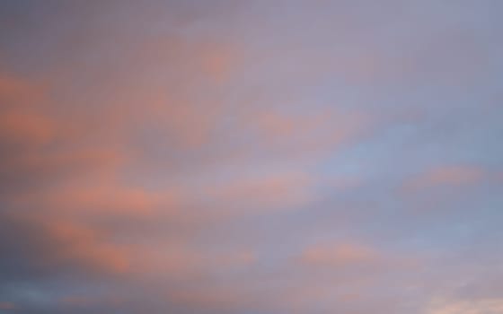 Evening sky with pastel-colored clouds