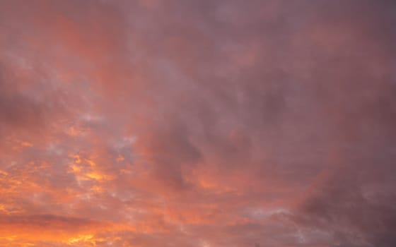 Evening sky with pastel-colored clouds