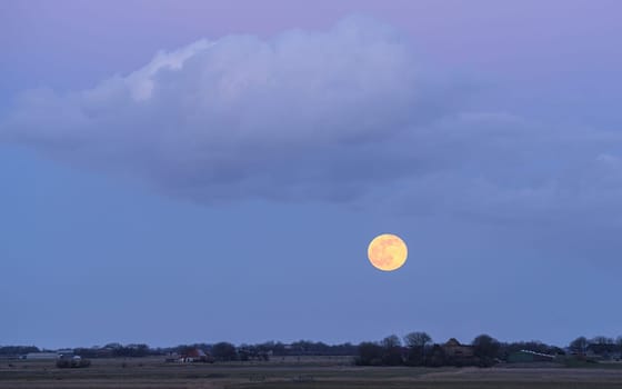 Evening sky with moon