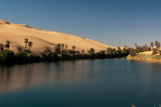 Ubari oasi in the Sahara desert, Fezzan, Libya, Africa