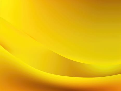 Bright yellow wave and lines abstract background. Generative AI.