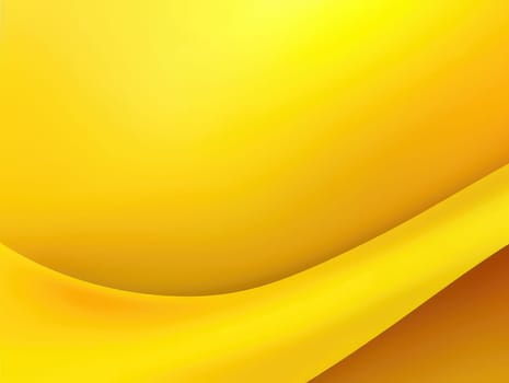 Bright yellow wave and lines abstract background. Generative AI.