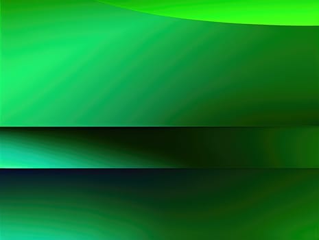 Green wave and line abstract background. Generative AI.