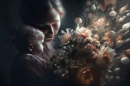 Happy mother's day. One of the most important events, the relationship between parents and their children, care and responsibility, love and devotion, child and adult, pregnancy. mother.