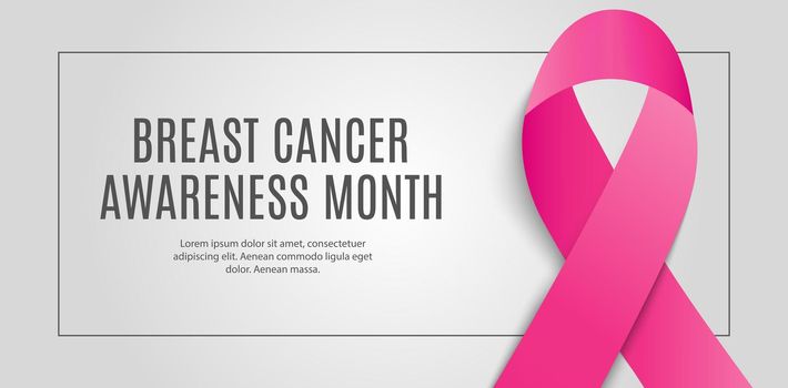 Breast Cancer Awareness Month Pink Ribbon Background Vector Illustration EPS10