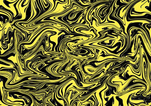 Black and yellow random marble effect background