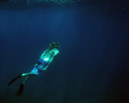 shooting underwater. bali