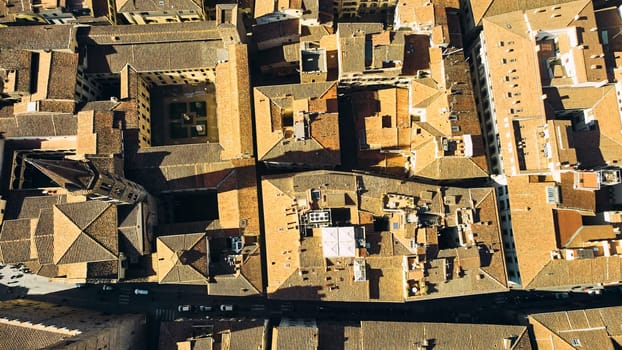 Aerial view of Florence cityscape and old italian style buildings. High quality photo
