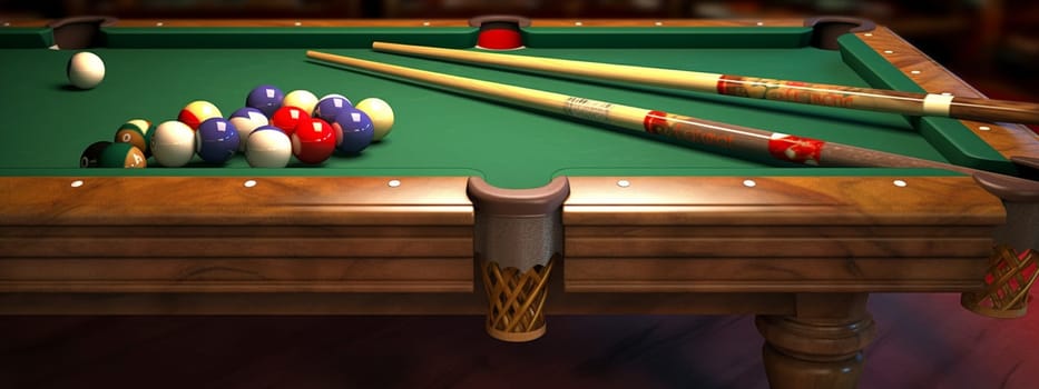 multi-colored billiard balls. Generative AI