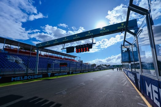 MELBOURNE, AUSTRALIA - MARCH 29: Pre race atmosphere on circuit at the 2023 Australian Formula 1 Grand Prix on 29th March 2023