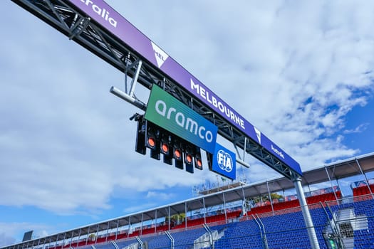 MELBOURNE, AUSTRALIA - MARCH 29: Pre race atmosphere on circuit at the 2023 Australian Formula 1 Grand Prix on 29th March 2023