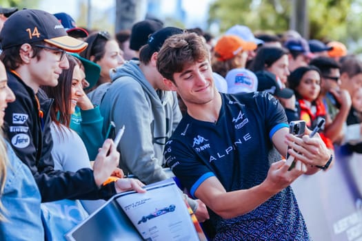 MELBOURNE, AUSTRALIA - MARCH 30: Jack Doohan of Australia meets fans at the 2023 Australian Formula 1 Grand Prix on 30th March 2023