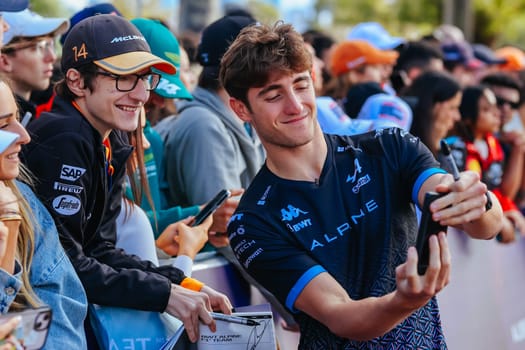 MELBOURNE, AUSTRALIA - MARCH 30: Jack Doohan of Australia meets fans at the 2023 Australian Formula 1 Grand Prix on 30th March 2023