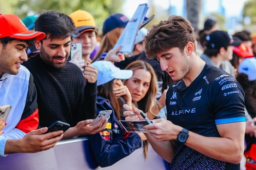MELBOURNE, AUSTRALIA - MARCH 30: Jack Doohan of Australia meets fans at the 2023 Australian Formula 1 Grand Prix on 30th March 2023