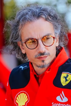 MELBOURNE, AUSTRALIA - MARCH 30: Scuderia Ferrari technical director Laurent Mekies at the 2023 Australian Formula 1 Grand Prix on 30th March 2023