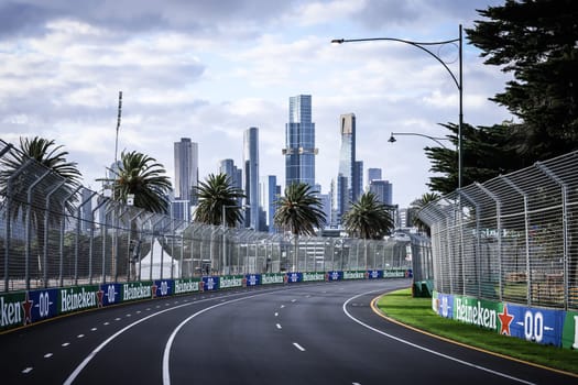 MELBOURNE, AUSTRALIA - MARCH 29: Pre race atmosphere on circuit at the 2023 Australian Formula 1 Grand Prix on 29th March 2023
