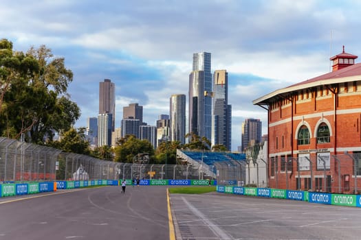 MELBOURNE, AUSTRALIA - MARCH 29: Pre race atmosphere on circuit at the 2023 Australian Formula 1 Grand Prix on 29th March 2023