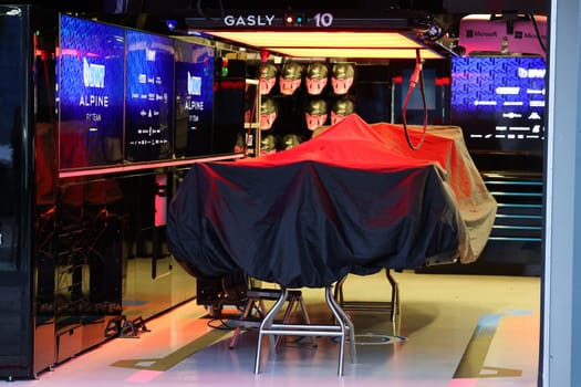 MELBOURNE, AUSTRALIA - MARCH 29: Alpine F1 Team chassis at the 2023 Australian Formula 1 Grand Prix on 29th March 2023