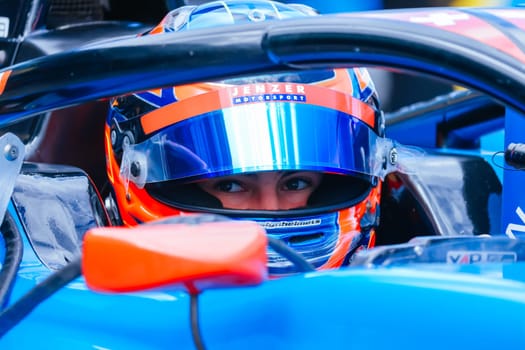 MELBOURNE, AUSTRALIA - MARCH 31: F3 racer Nikita Bedrin of Jenzer Motorsport at the 2023 Australian Formula 1 Grand Prix on 31st March 2023