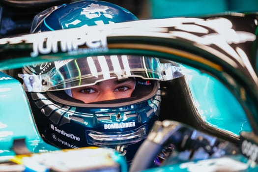 MELBOURNE, AUSTRALIA - MARCH 31: Lance Stroll of Canada drives the Aston Martin AMR23 Mercedes during practice in the 2023 Australian Grand Prix at Albert Park in Melbourne, Australia