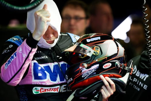 MELBOURNE, AUSTRALIA - MARCH 31: Esteban Ocon of France of Alpine F1 Team during practice at the 2023 Australian Formula 1 Grand Prix on 31st March 2023
