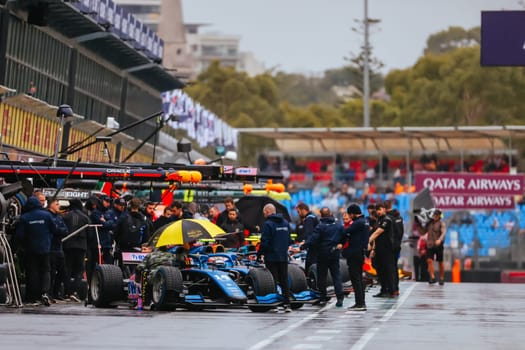 MELBOURNE, AUSTRALIA - MARCH 31: F2 race atmosphere at the 2023 Australian Formula 1 Grand Prix on 31st March 2023