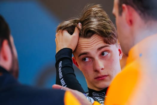 ELBOURNE, AUSTRALIA - MARCH 31: Oscar Piastri of Australia of McLaren Formula 1 Team during practice in the 2023 Australian Grand Prix at Albert Park in Melbourne, Australia at the 2023 Australian Formula 1 Grand Prix on 31st March 2023
