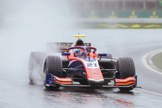 MELBOURNE, AUSTRALIA - MARCH 31: Clément Novalak of Trident in F2 at the 2023 Australian Formula 1 Grand Prix on 31st March 2023