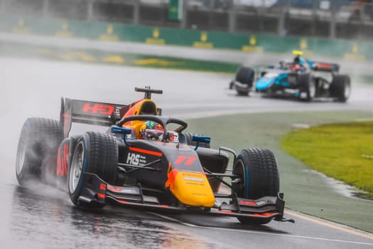 MELBOURNE, AUSTRALIA - MARCH 31: Ayumu Iwasa of DAMS in F2 at the 2023 Australian Formula 1 Grand Prix on 31st March 2023