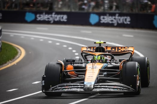 MELBOURNE, AUSTRALIA - APRIL 01: Lando Norris of Great Britain drives the McLaren MCL36 during free practice at the 2023 Australian Grand Prix at Albert Park in Melbourne, Australia
