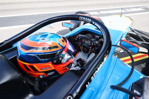 MELBOURNE, AUSTRALIA - MARCH 31: F3 racer Nikita Bedrin of Jenzer Motorsport at the 2023 Australian Formula 1 Grand Prix on 31st March 2023