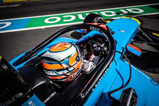 MELBOURNE, AUSTRALIA - MARCH 31: F3 racer Taylor Barnard of Jenzer Motorsport at the 2023 Australian Formula 1 Grand Prix on 31st March 2023