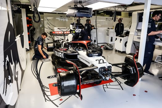 MELBOURNE, AUSTRALIA - MARCH 31: Scuderia AlphaTauri at the 2023 Australian Formula 1 Grand Prix on 31st March 2023