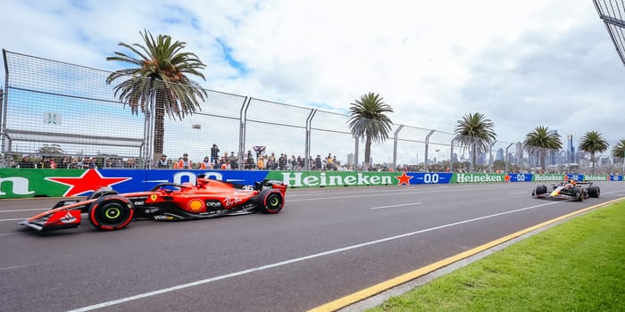 MELBOURNE, AUSTRALIA - APRIL 01: Charles Leclerc of Monaco drives the Ferrari SF-23 during free practice at the 2023 Australian Grand Prix at Albert Park in Melbourne, Australia