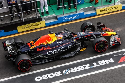 MELBOURNE, AUSTRALIA - APRIL 01: Max Verstappen of the Netherlands drives the Oracle Red Bull Racing RB19 during qualifying at the 2023 Australian Grand Prix at Albert Park in Melbourne, Australia
