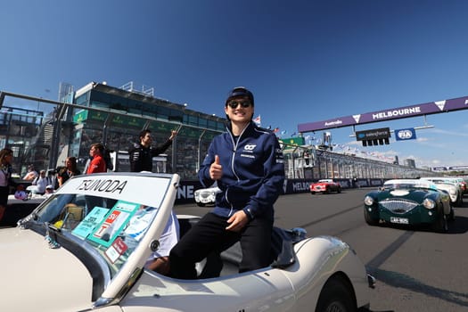 MELBOURNE, AUSTRALIA - APRIL 2: Yuki Tsunoda on race day during the 2023 Australian Grand Prix at Albert Park on April 2, 2023 in Melbourne, Australia.