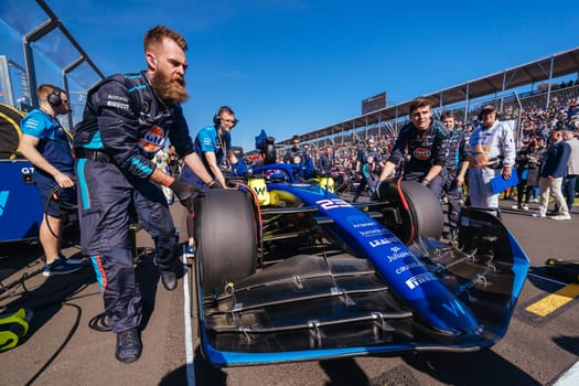 MELBOURNE, AUSTRALIA - APRIL 2: Alexander Albon of Thailand before race start during the 2023 Australian Grand Prix at Albert Park on April 2, 2023 in Melbourne, Australia.